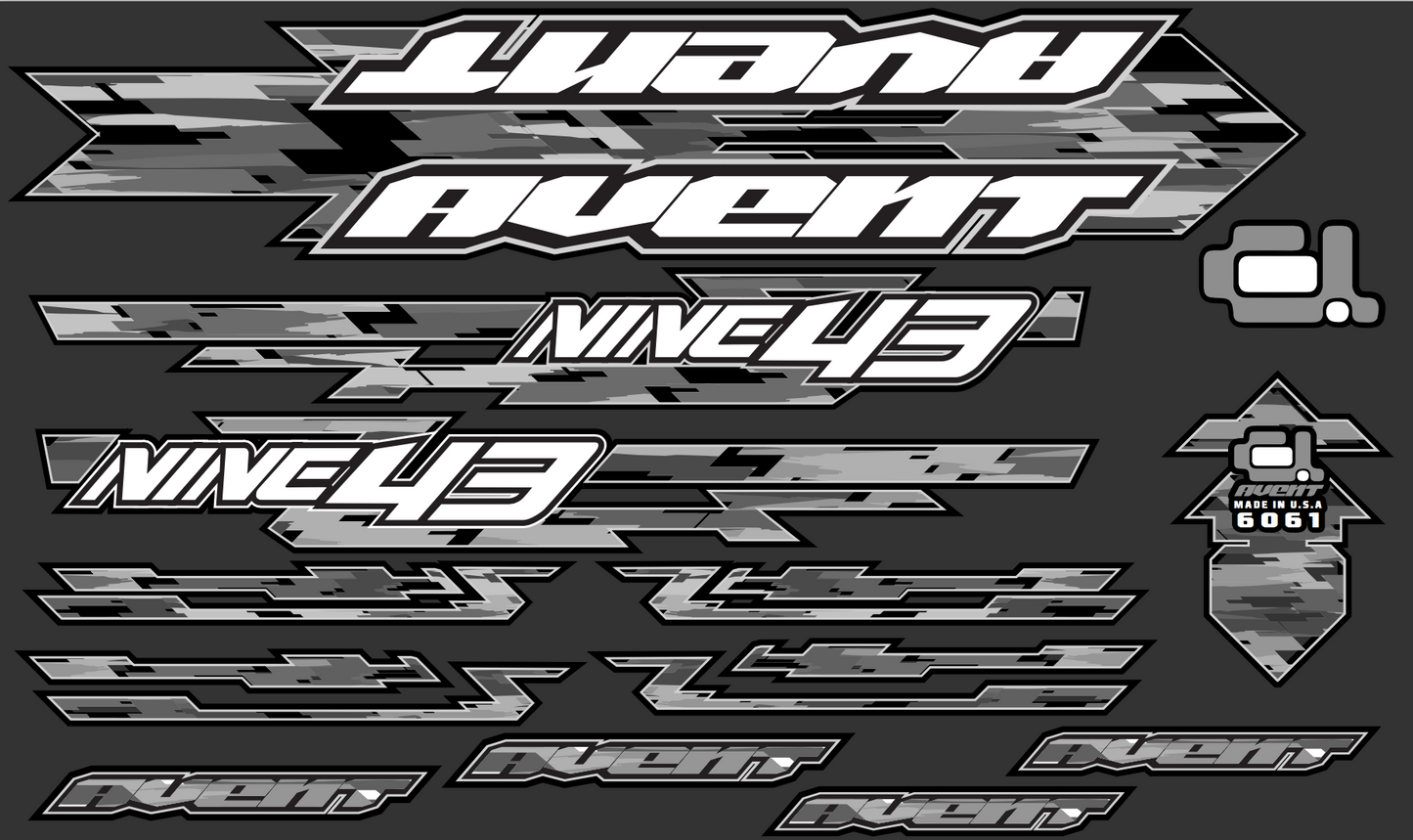 NINE43 FRAME DECALS SET