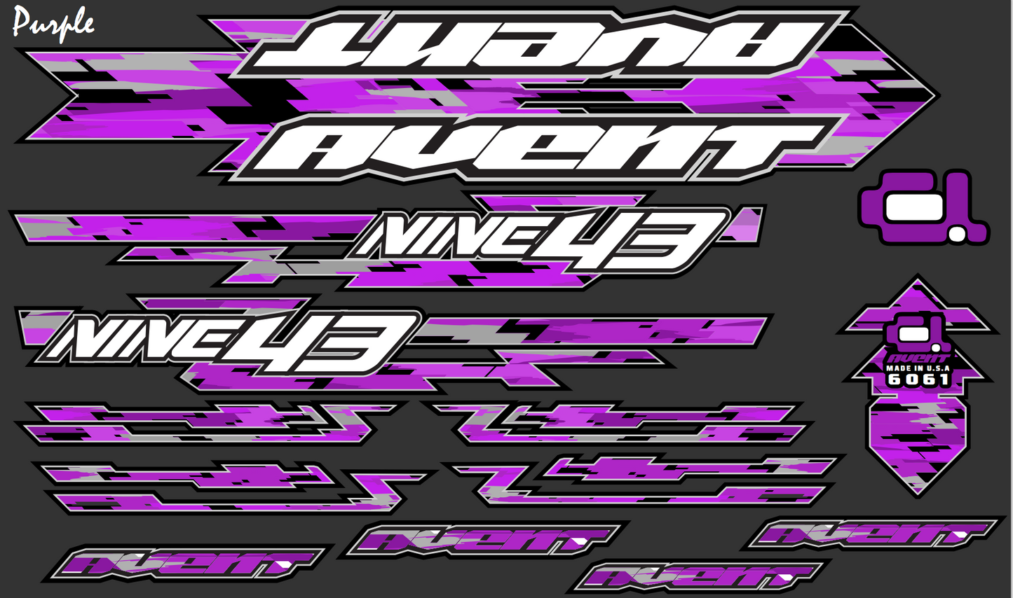 NINE43 FRAME DECALS SET