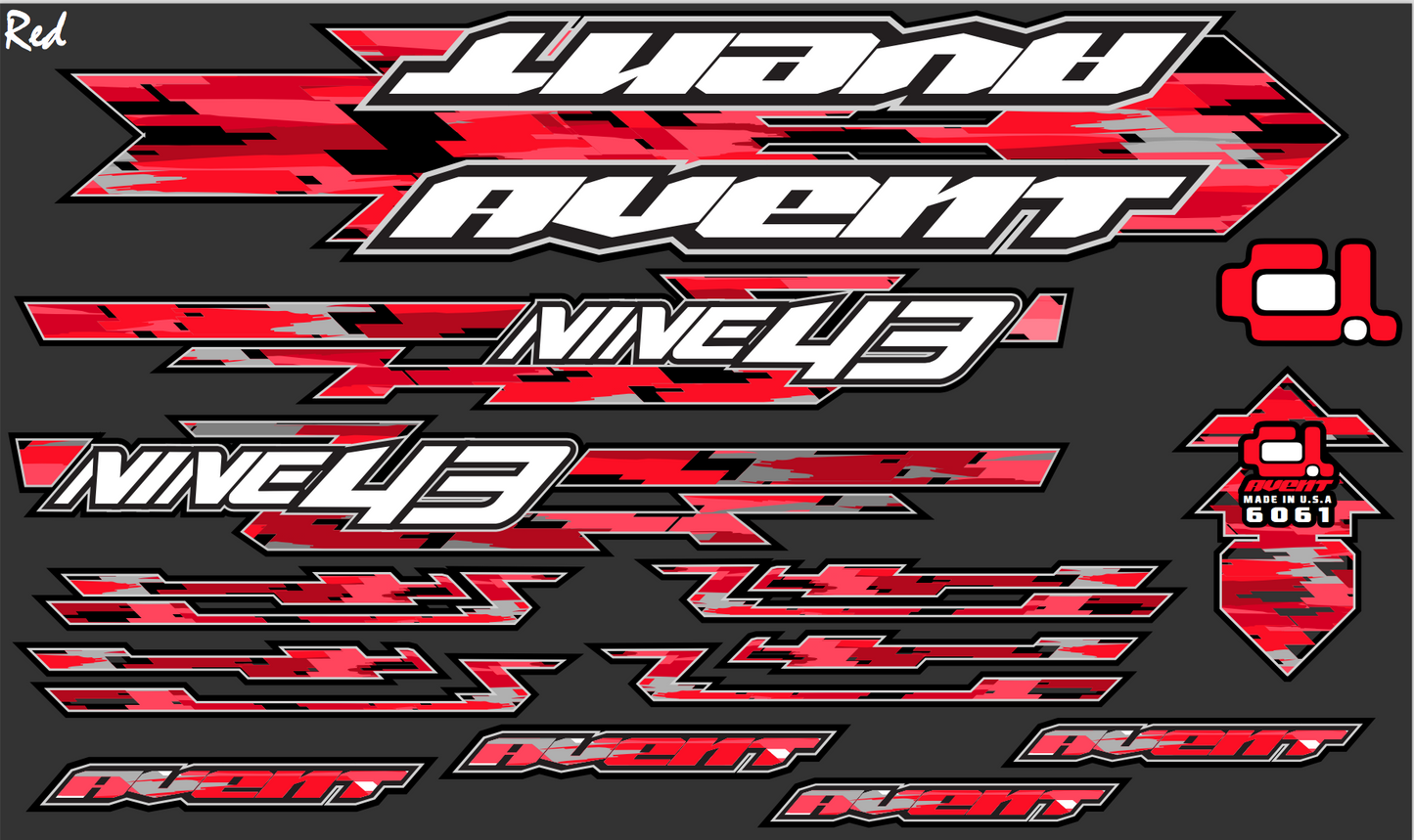 NINE43 FRAME DECALS SET