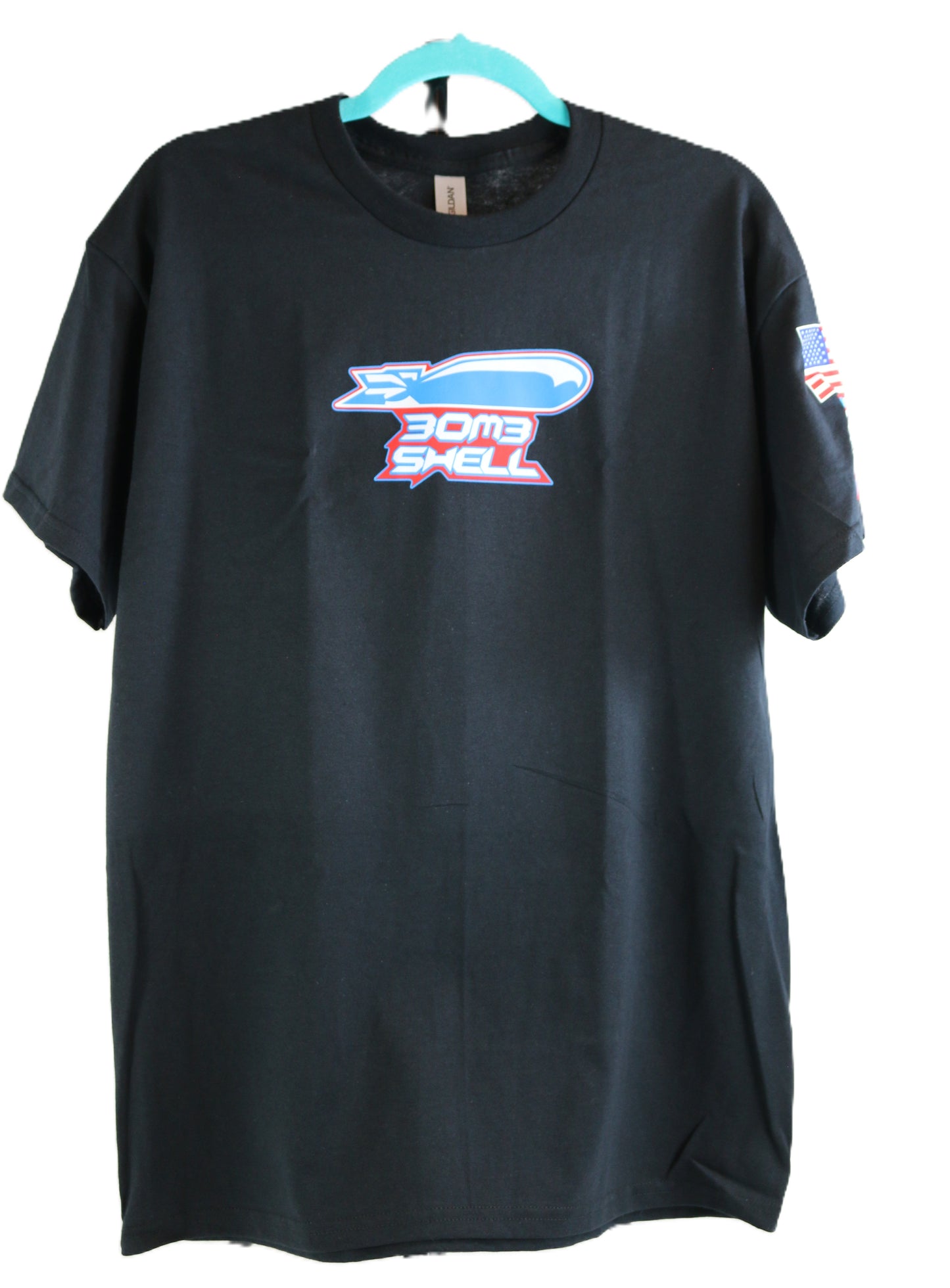 Men's Black T-Shirt BLUE BOMBSHELL Logo