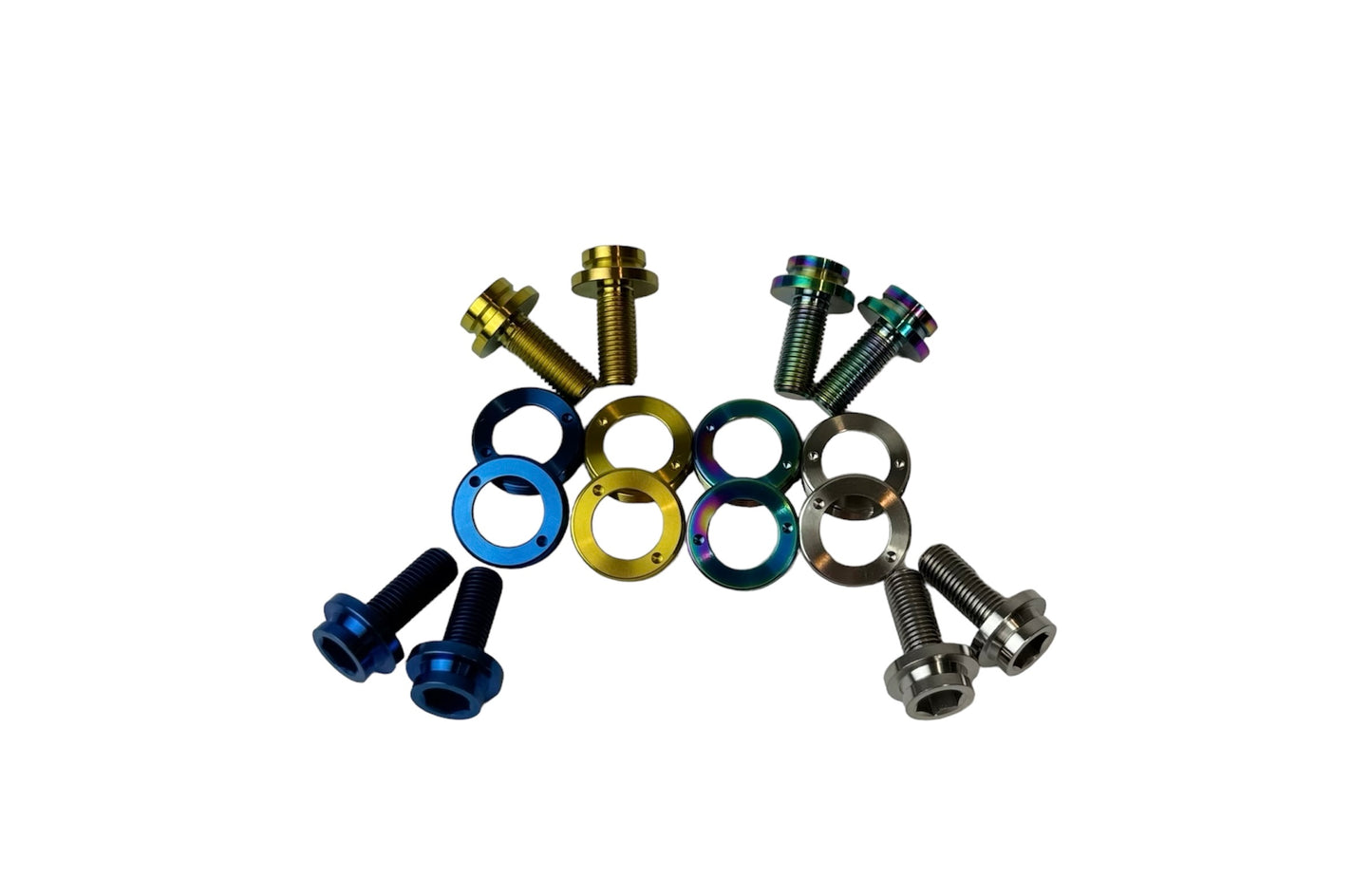 Bombshelll titanium bolts for square taper cranks