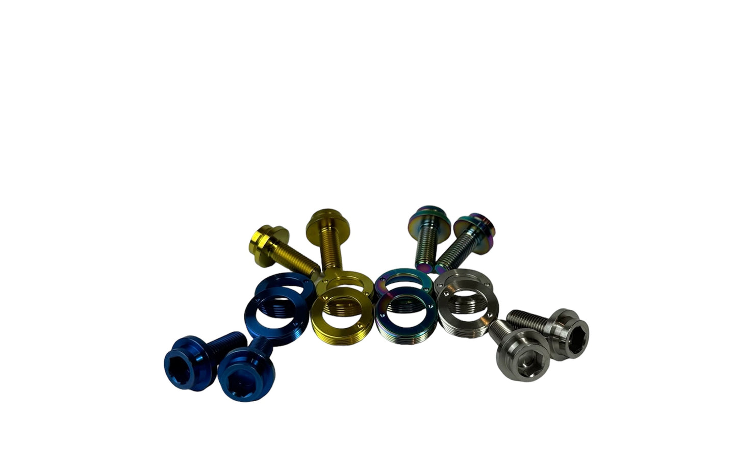 Bombshelll titanium bolts for square taper cranks