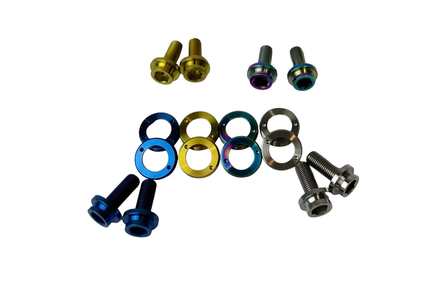 Bombshelll titanium bolts for square taper cranks