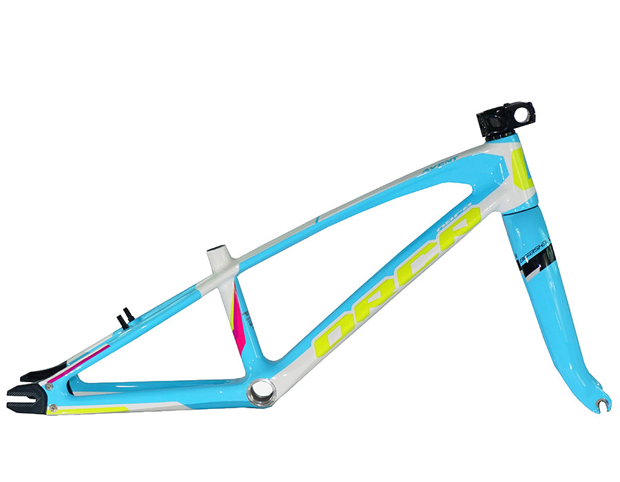 ORCA 2022 CARBON FRAME AND FORK SET - WHITE / BLUE / GREEN