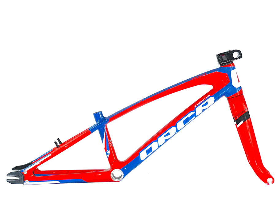 ORCA 2022 CARBON FRAME AND FORK SET  -  RED / BLUE